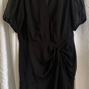 Elegant Black Wrap Dress